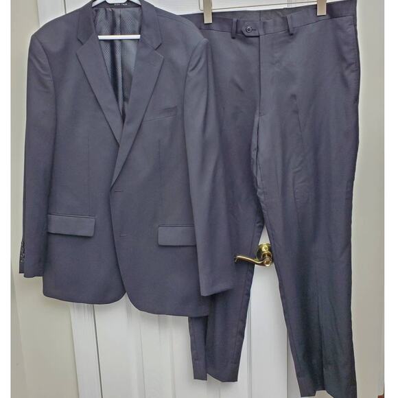 Karako Suits Suit Wool Blend Two Piece Wedding Formal Groom Holiday Party Prom - Picture 1 of 16